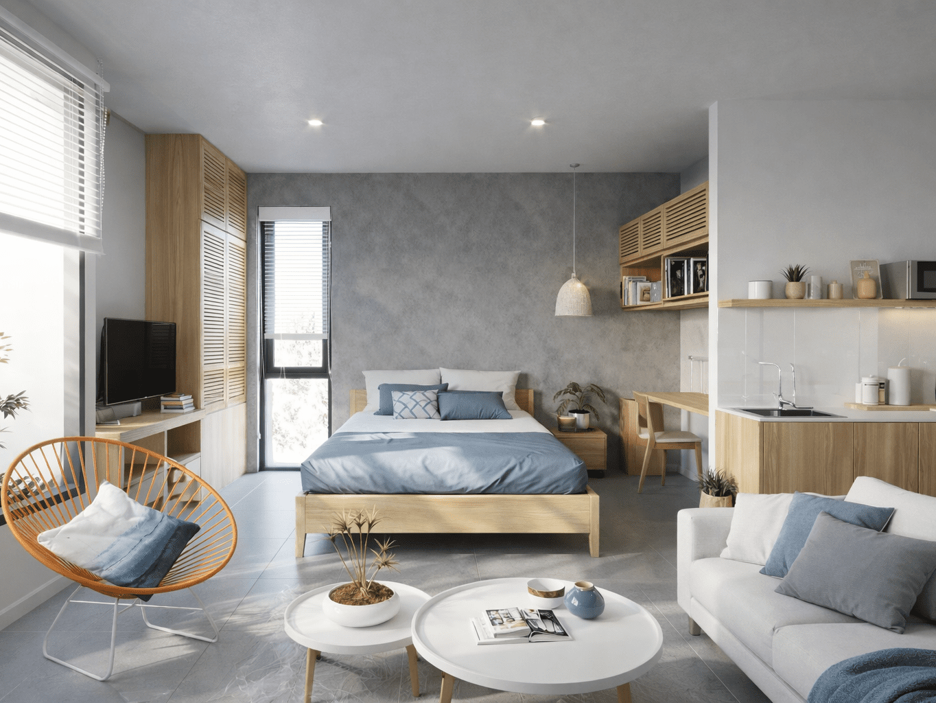 Nội thất căn hộ dịch vụ studio