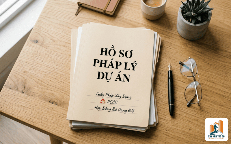 Bộ hồ sơ pháp lý đầy đủ cho việc kinh doanh căn hộ cho thuê, bao gồm giấy phép xây dựng và phòng cháy chữa cháy.