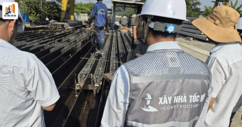 Sơ đồ giải pháp kết cấu móng băng cho mảnh đất méo khi thi công CHDV trọn gói.
