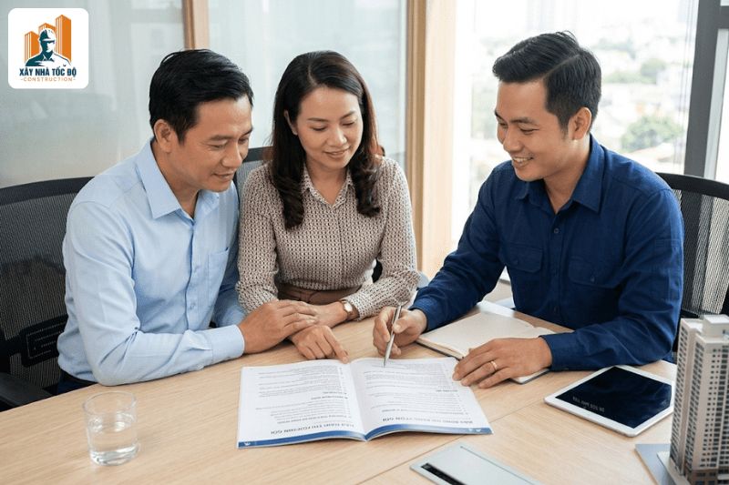 Chủ đầu tư rà soát hợp đồng thi công căn hộ dịch vụ.