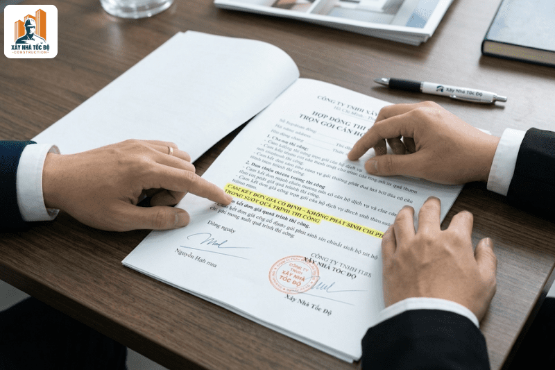 Hợp đồng xây dựng khoán gọn giúp cố định chi phí, là yếu tố then chốt trong cách tính thời gian hoàn vốn.