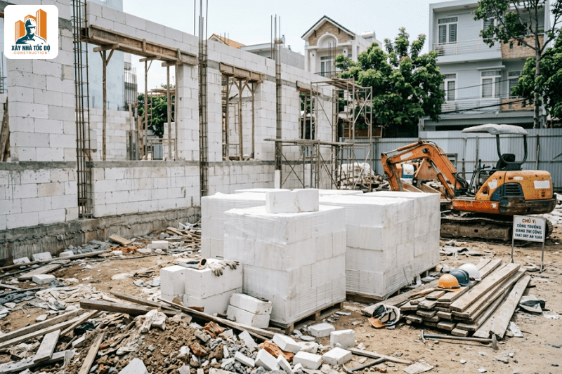  Sử dụng gạch AAC nhẹ để tối ưu chi phí xây căn hộ dịch vụ 2 tỷ.