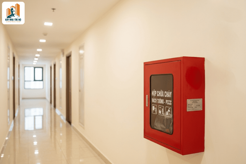 Tòa nhà CHDV được thi công bởi nhà thầu xây CHDV uy tín với hệ thống PCCC đạt chuẩn.