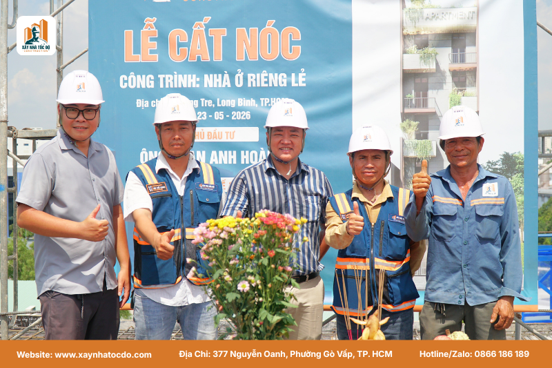 Lễ cất nóc CHDV đánh dấu cột mốc vàng hoàn thiện phần thô.