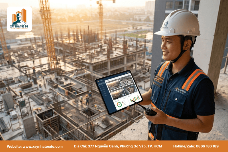 Hệ thống giám sát 3 lớp giúp kiểm soát chi phí xây dựng, chống thất thoát vật tư.
