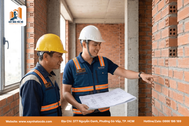 Quy trình đồng bộ của giải pháp thiết kế - thi công - hoàn thiện trọn gói đảm bảo chất lượng.