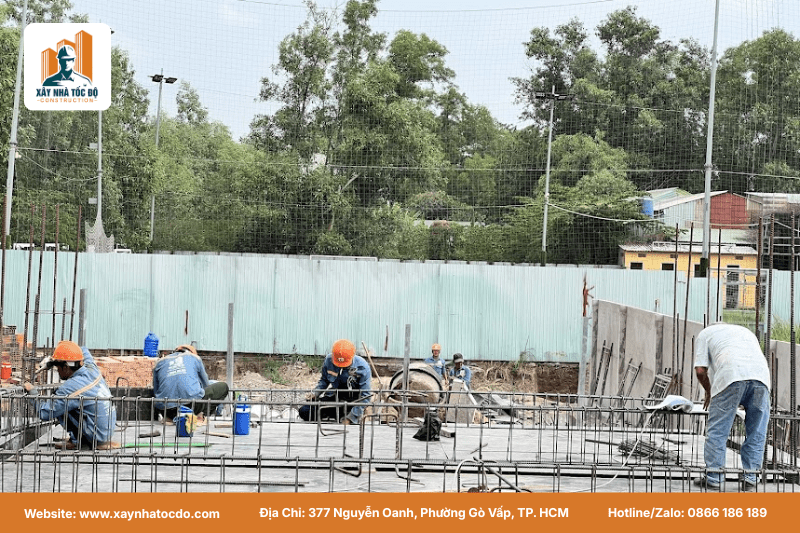 Giám sát hạng mục thi công phần thô cốt lõi cùng Xây Nhà Tốc Độ.