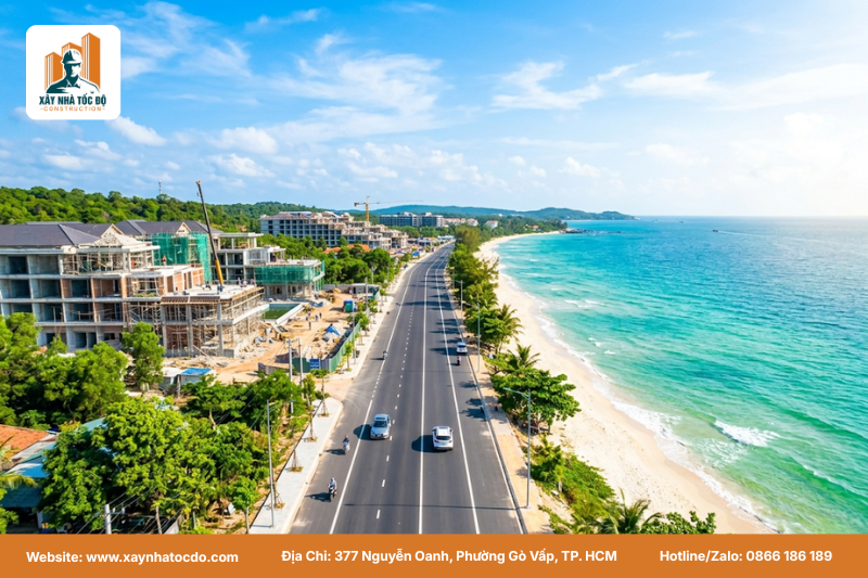 Hạ tầng giao thông hiện đại thúc đẩy cơ hội đầu tư căn hộ dịch vụ Phú Quốc.
