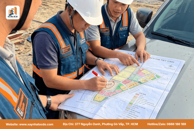 Thẩm định đất xây dựng qua bản đồ quy hoạch và mật độ xây dựng cho phép.