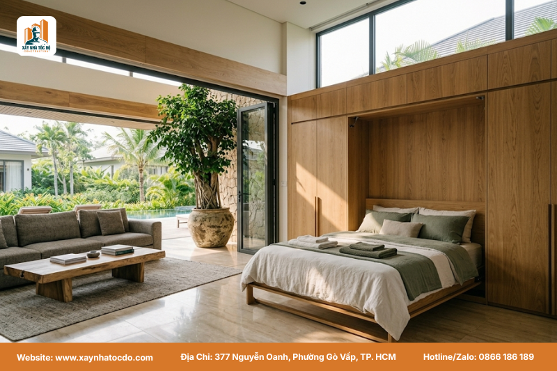 Ý tưởng cho thiết kế villa nghỉ dưỡng 2026 với không gian đa năng, linh hoạt.