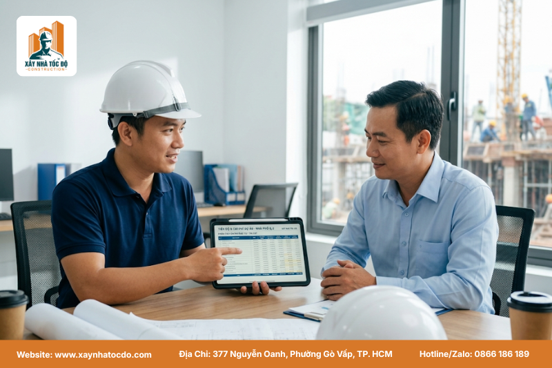 Kỹ sư Xây Nhà Tốc Độ tư vấn giải pháp thi công tầng hầm an toàn giúp chủ đầu tư bảo vệ dòng tiền.