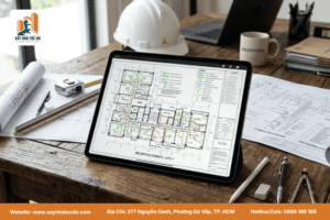 Bản vẽ thiết kế căn hộ dịch vụ với hệ thống M&E khoa học, dễ tiếp cận.