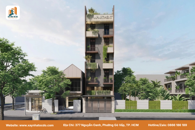 Thiết kế mặt tiền tối ưu được chốt trước lễ khởi công dự án căn hộ dịch vụ, minh chứng cho một kế hoạch xây dựng bài bản.