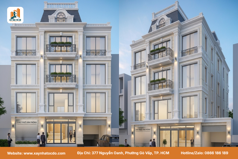 Nội thất văn phòng trong nhà ở kết hợp kinh doanh, tuân thủ tiêu chuẩn PCCC với lối thoát hiểm rõ ràng.