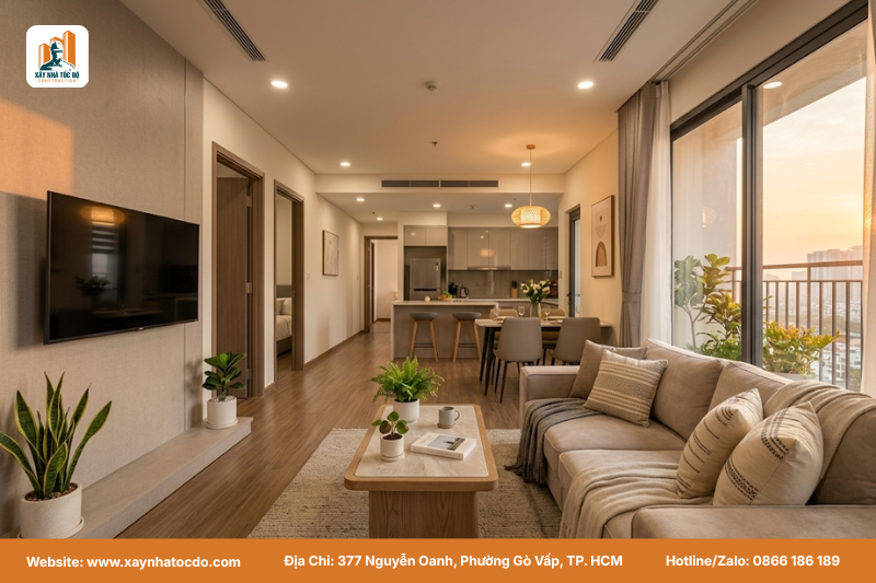 Xu hướng căn hộ dịch vụ với loại hình 2 phòng ngủ, đáp ứng nhu cầu ở dài hạn của gia đình trẻ.