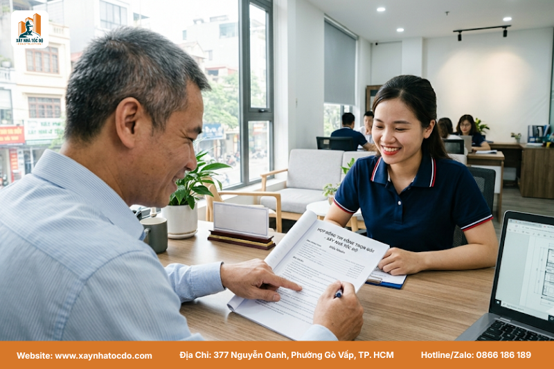 Chủ đầu tư xem hợp đồng cải tạo mặt bằng kinh doanh tphcm với điều khoản không phát sinh chi phí.