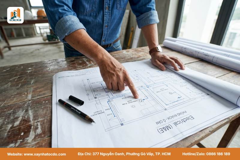 Bản vẽ kỹ thuật chi tiết là bước đầu tiên trong cách thi công lắp đặt cáp điện ngầm.