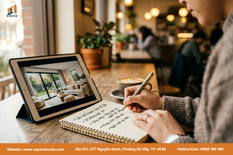 Cung cấp thông tin xây nhà với việc xác định rõ nhu cầu sử dụng giúp tiết kiệm thời gian và tránh sửa đổi thiết kế.