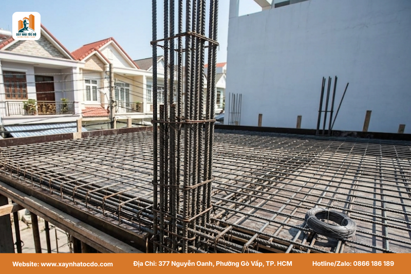 Ngôi nhà 3 tầng trên nền đất 35m2, một giải pháp xây nhà diện tích nhỏ hiệu quả với kết cấu vững chắc.