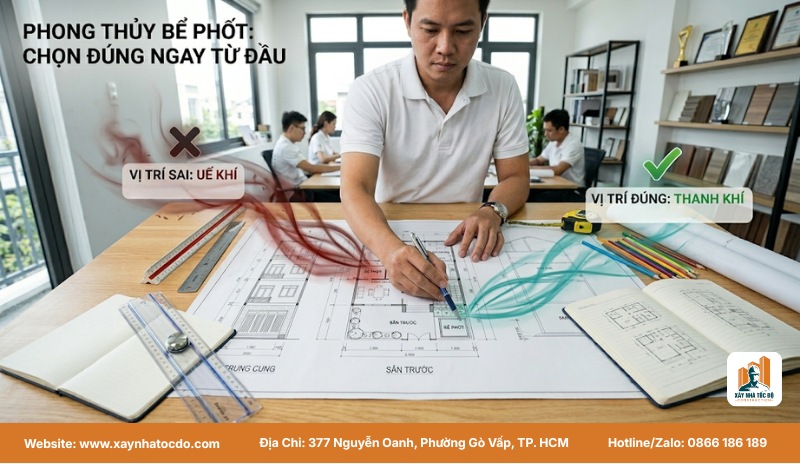 Sơ đồ minh họa tầm quan trọng của phong thủy bể tự hoại đến năng lượng ngôi nhà.