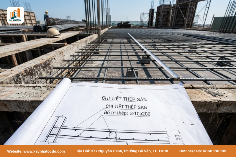 Đọc ký hiệu thép trong bản vẽ kết cấu, một phần cốt lõi của hướng dẫn đọc bản vẽ xây dựng.