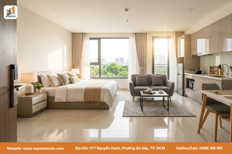 Căn hộ CHDV sáng đẹp nhờ áp dụng hướng dẫn quản lý khấu hao và bảo trì nội thất.