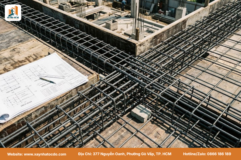 Bản vẽ 3D chi tiết khung kết cấu theo tiêu chuẩn thiết kế xây nhà của Xây Nhà Tốc Độ.