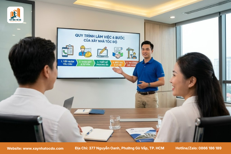  Quy trình 6 bước minh bạch khi ký hợp đồng xây dựng tại Xây Nhà Tốc Độ.
