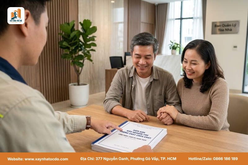 Nghiệm thu sau Quy trình lắp đặt hệ thống PCCC thành công với giấy tờ pháp lý đầy đủ.