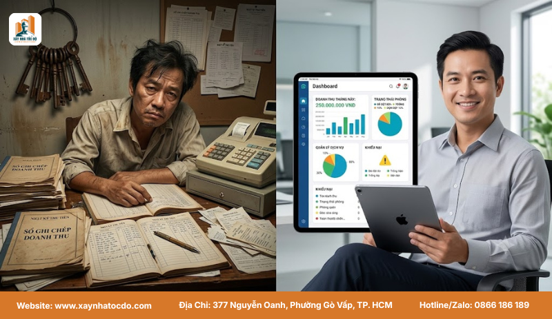 So sánh việc hiện đại hóa vận hành CHDV bằng smart home với quản lý thủ công truyền thống.