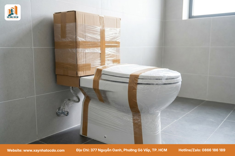 Thiết bị vệ sinh được niêm phong kỹ càng, một biện pháp bảo vệ bề mặt không thể thiếu.