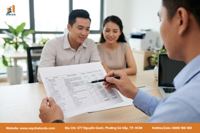 Bảng dự toán chi tiết giúp kiểm soát chi phí lắp đặt thi công nội thất.