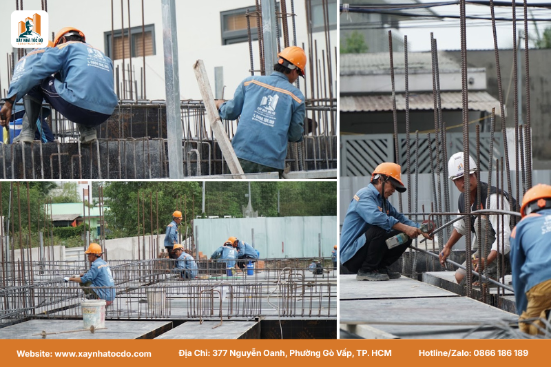 Kỹ thuật thi công thép sàn lớp trên (thép mũ) tại vị trí gối tựa, giao với dầm cột.