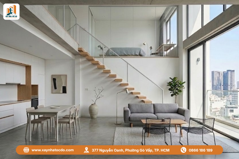 Mẫu thiết kế nội thất Duplex phong cách Tối giản (Minimalism)