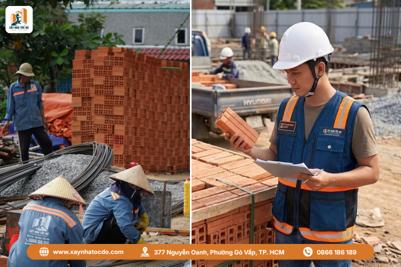 Quy trình 4 bước giúp kiểm soát định mức và hao hụt vật tư xây tô hiệu quả.