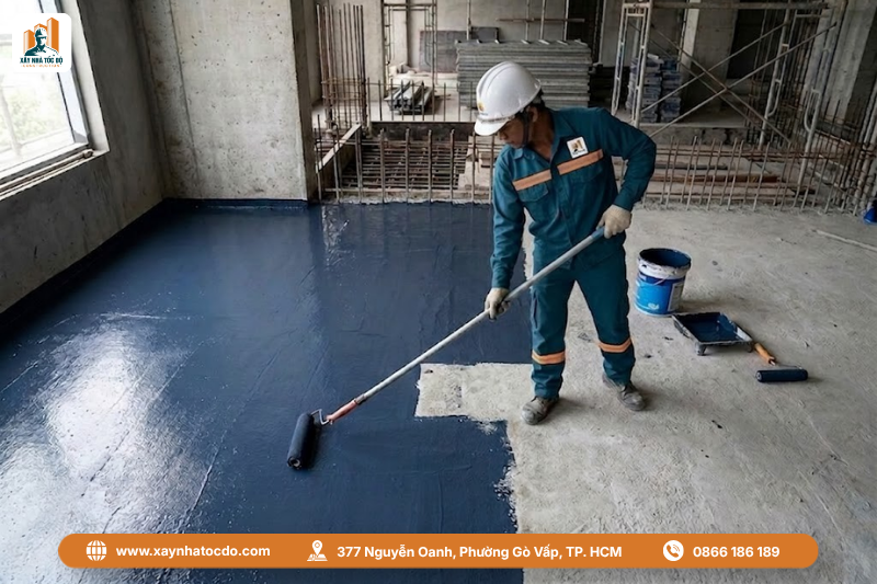 Chuẩn bị bề mặt trong quy trình nghiệm thu ốp lát gạch chuyên nghiệp.