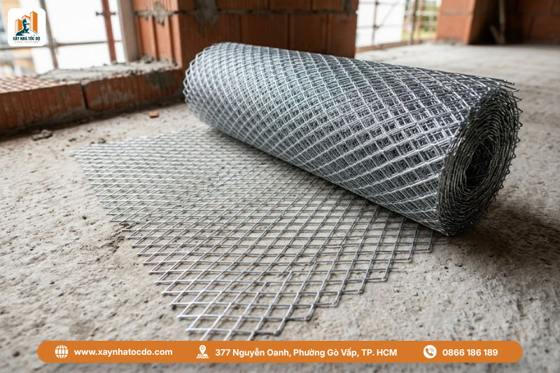 Cận cảnh lưới thép mắt cáo trong quy cách đóng lưới thép chuyên nghiệp.