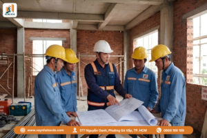 Chỉ huy trưởng công trình giúp quản lý chi phí hiện trường thông qua việc điều phối đội thợ hiệu quả.